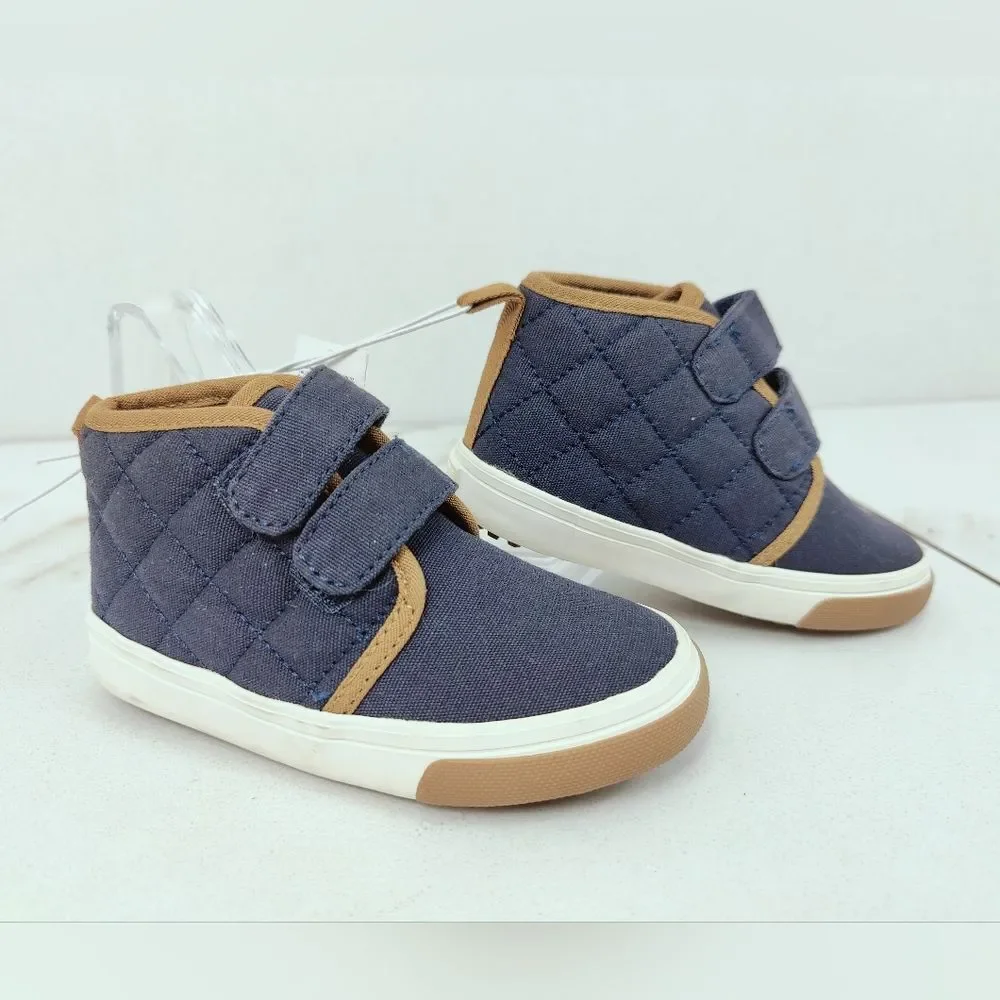 Old Navy High-Top Quilted Canvas Double-Strap Sneakers Toddler Boys, Sz 6